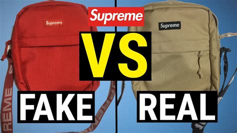 real vs fake supreme shoulder bag ss18|genuine supreme box logo.